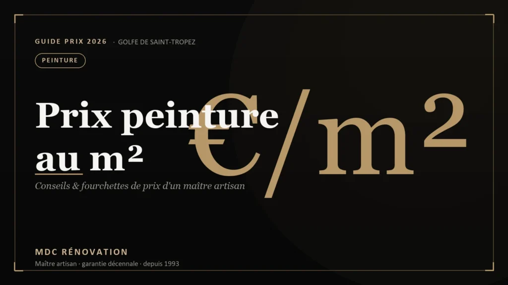 Prix de la peinture au m² à Saint-Tropez (2026)