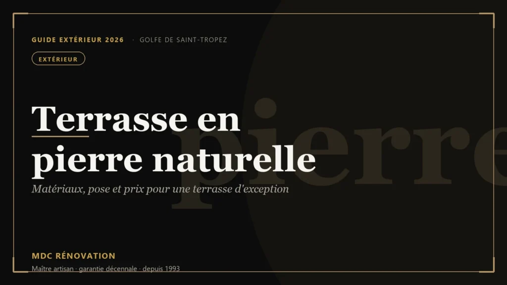 Terrasse en pierre naturelle : matériaux, pose et prix